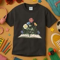 Book With Flowers Kids T-Shirt thumb 3