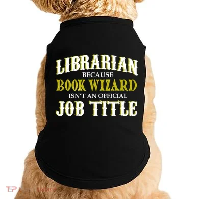 Book Wizard Librarian Doggie Tank