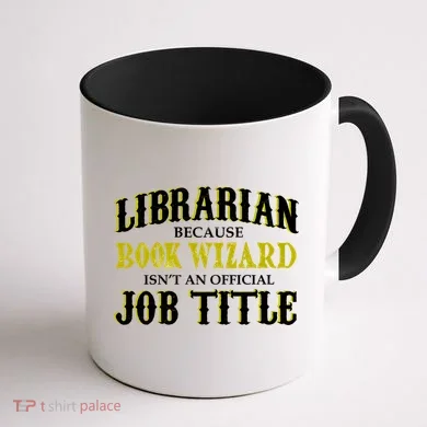 Book Wizard Librarian Coffee Mug back