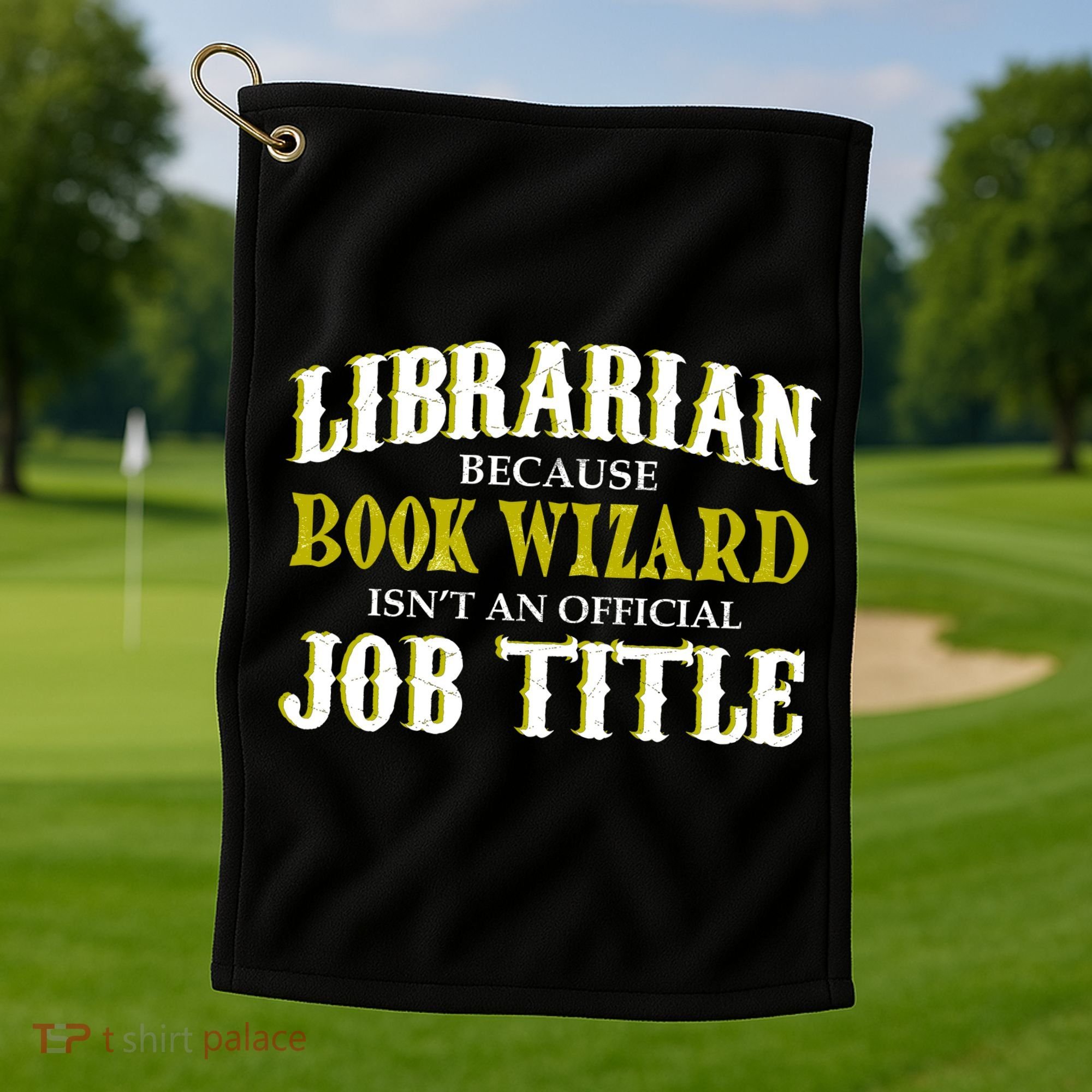 Book Wizard Librarian Golf Towel