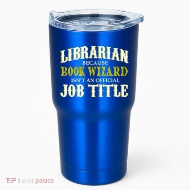 Book Wizard Librarian Tumbler
