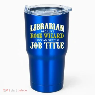 Book Wizard Librarian Tumbler