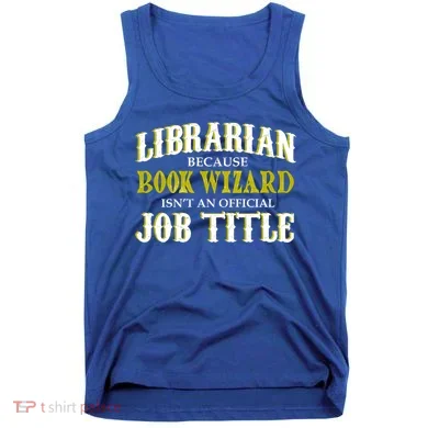 Book Wizard Librarian Tank Top