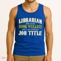Book Wizard Librarian Tank Top thumb 3