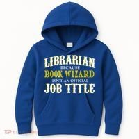 Book Wizard Librarian Kids Hoodie thumb 0
