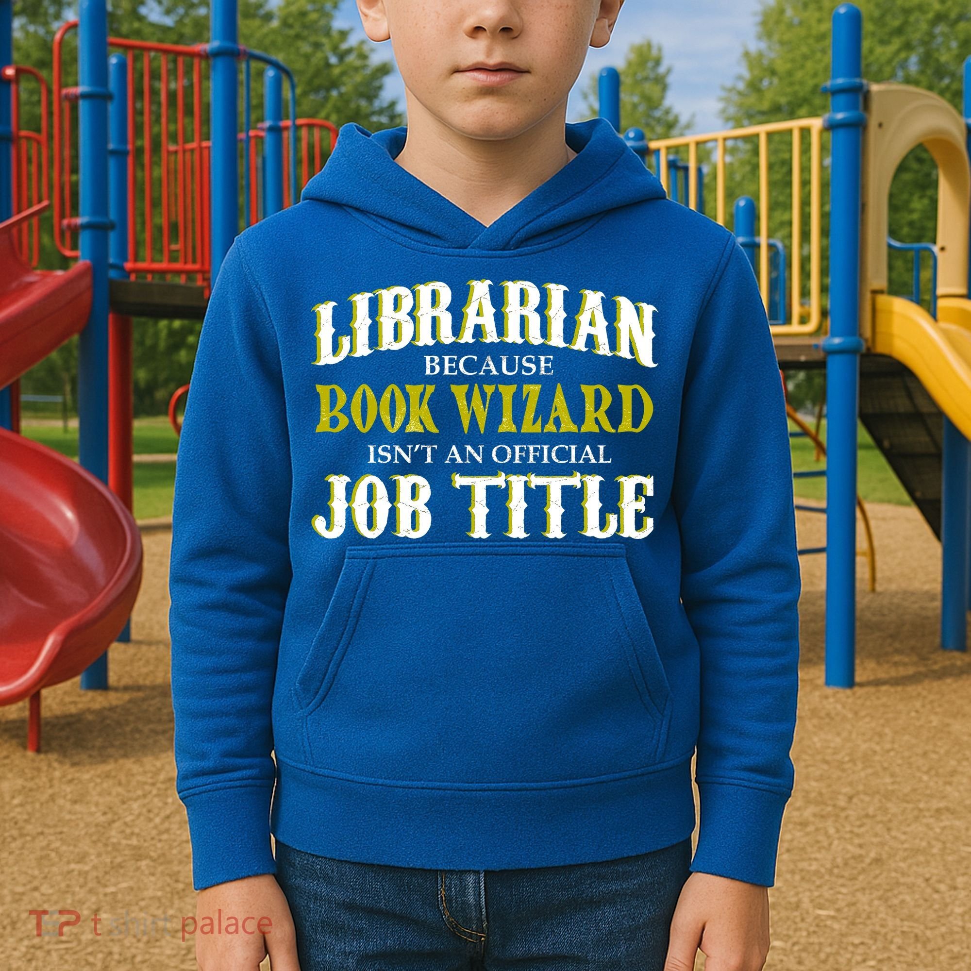 Book Wizard Librarian Kids Hoodie