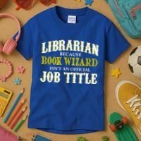 Book Wizard Librarian Kids T-Shirt thumb 3