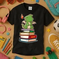 Book-Wrym Kawii Dragon Kids T-Shirt thumb 3