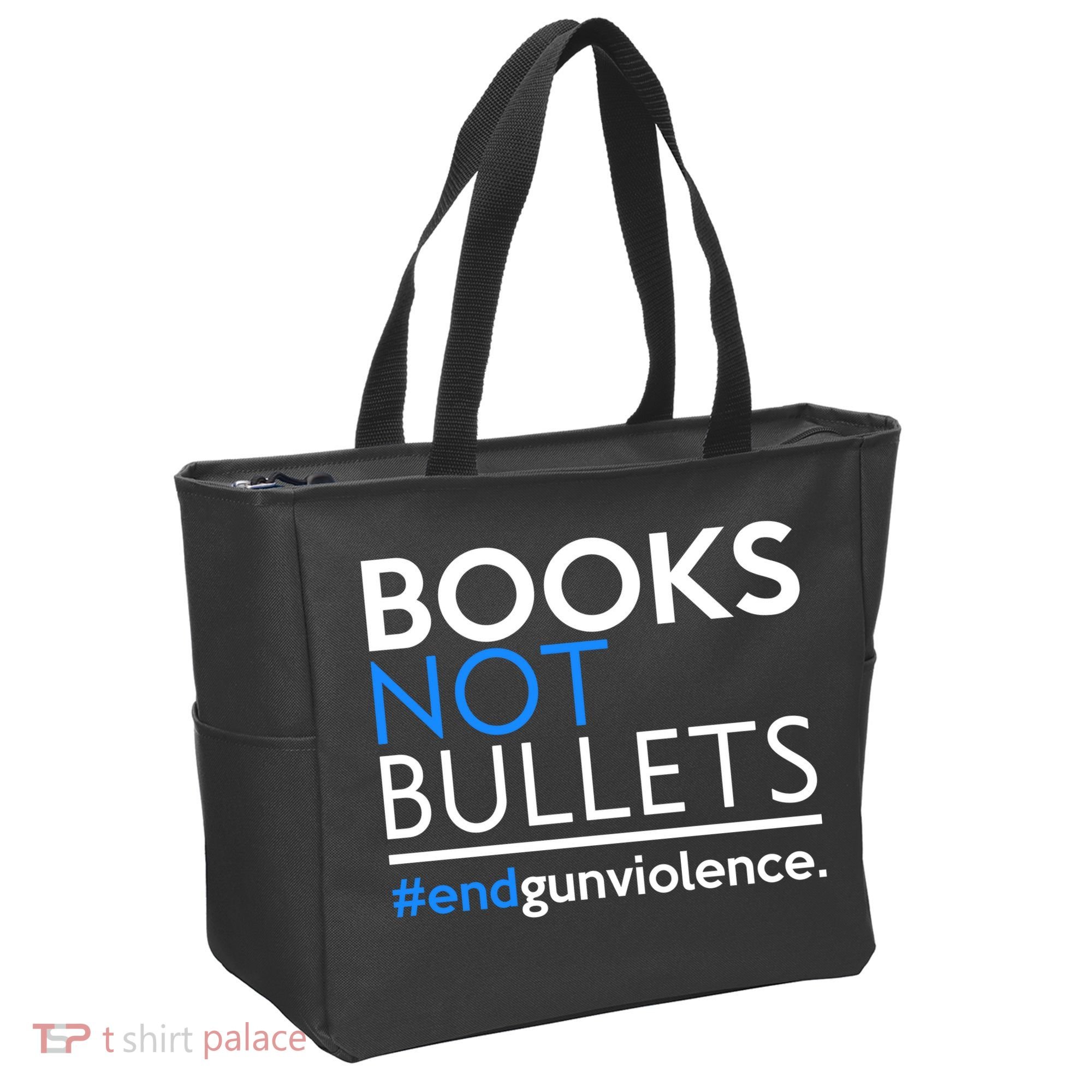Books Not Bullets Tote Bag