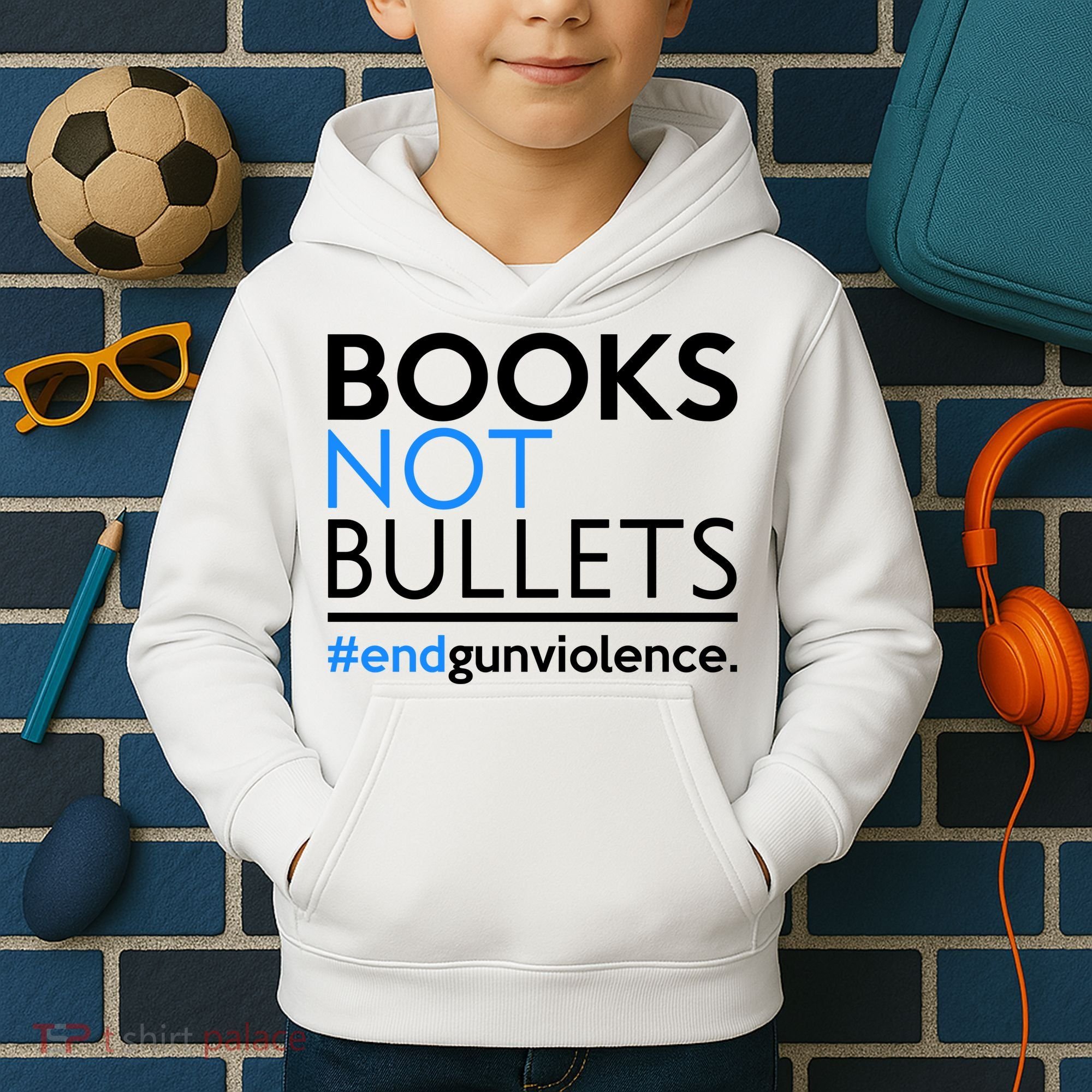 Books Not Bullets Kids Hoodie