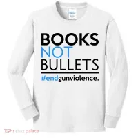 Books Not Bullets Kids Long Sleeve Shirt thumb 0