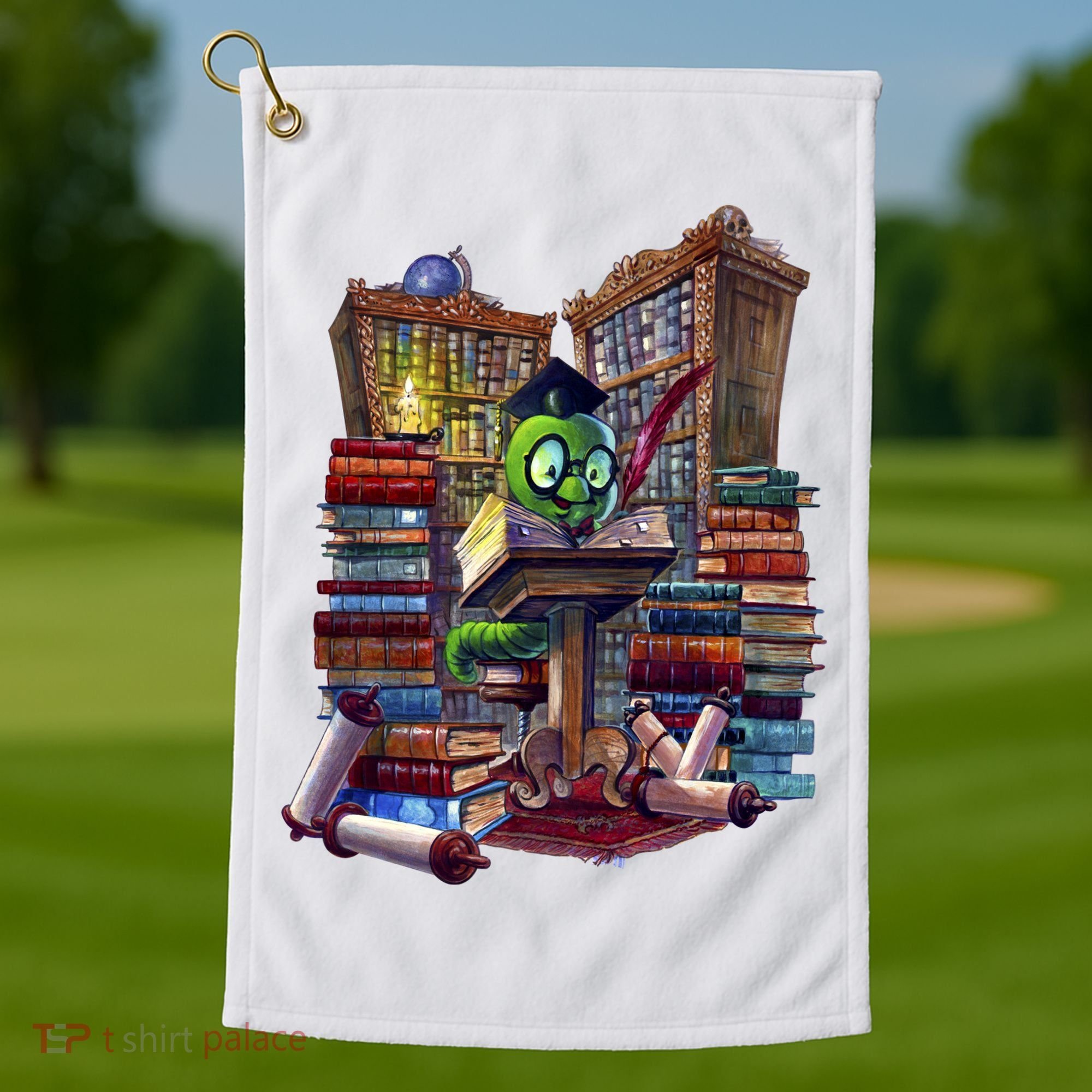Bookworm Golf Towel
