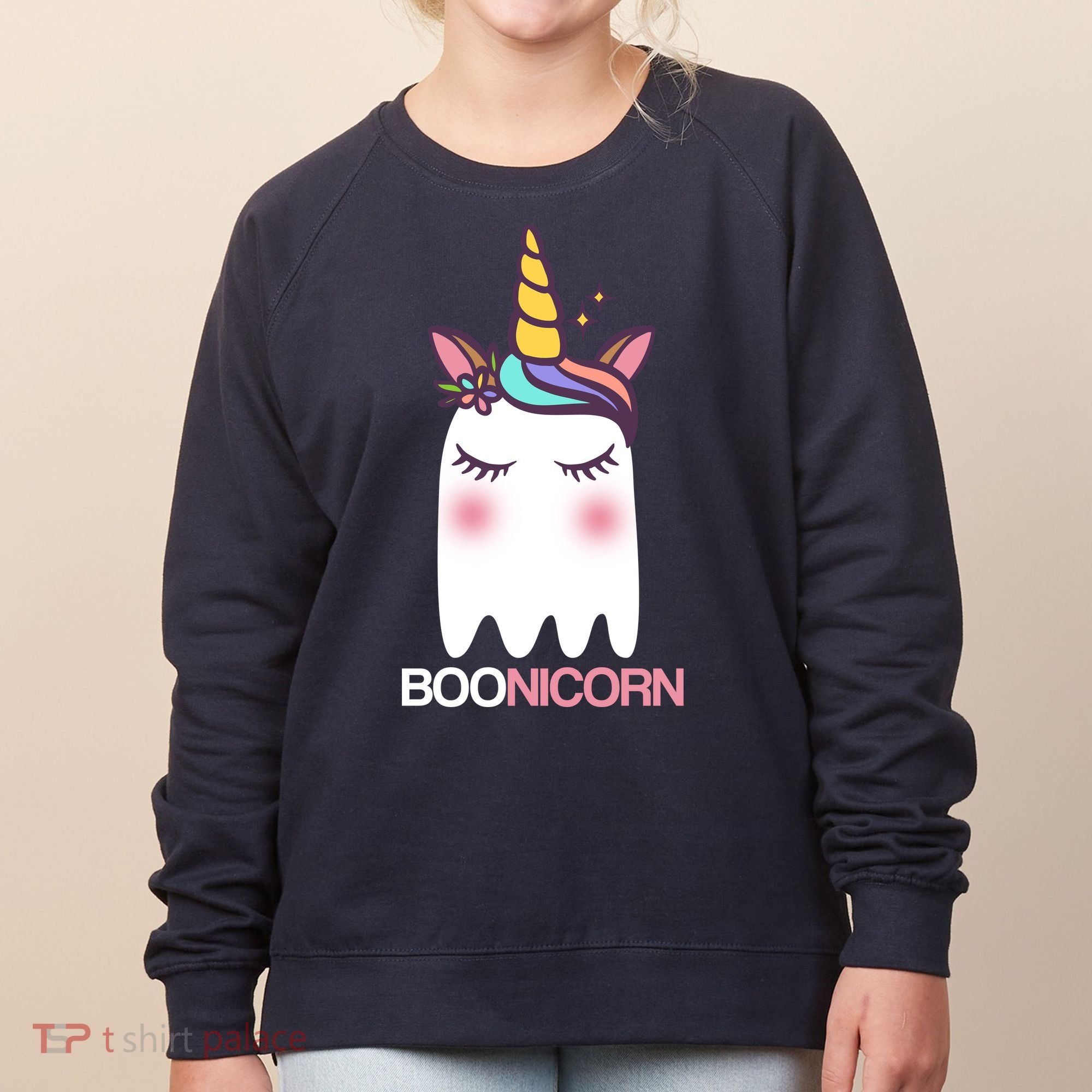 Boonicorn Halloween Unicorn Ghost Women's Sweatshirt