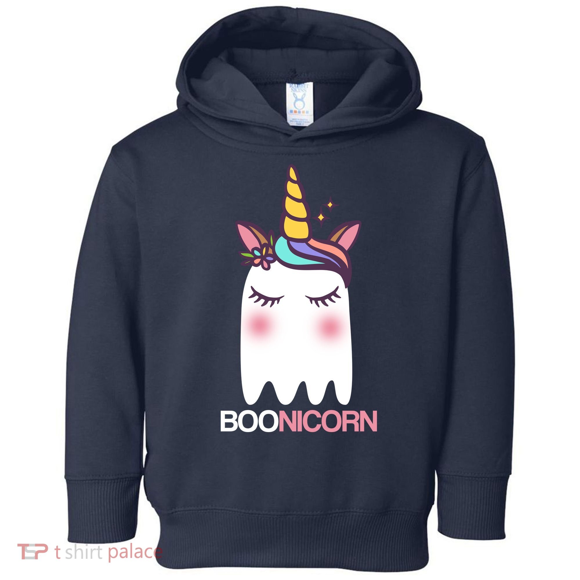 Boonicorn Halloween Unicorn Ghost Toddler Hoodie
