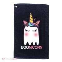 Boonicorn Halloween Unicorn Ghost Golf Towel thumb 0