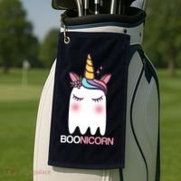Boonicorn Halloween Unicorn Ghost Golf Towel thumb 2