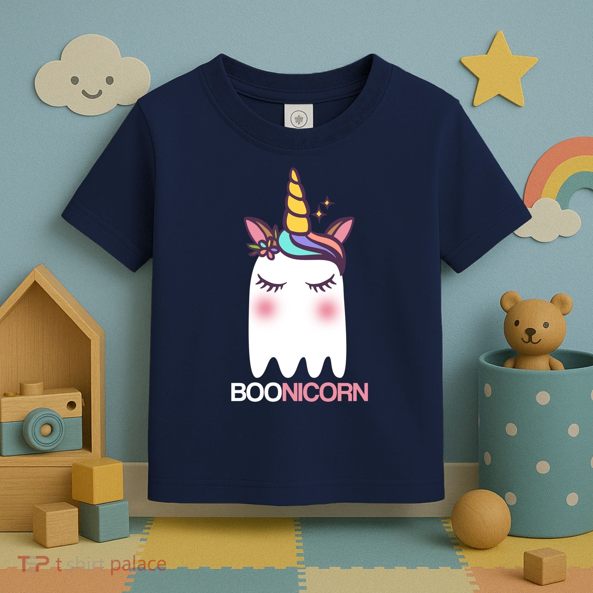 Boonicorn Halloween Unicorn Ghost Toddler T-Shirt