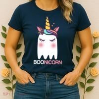 Boonicorn Halloween Unicorn Ghost Women's T-Shirt thumb 2