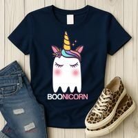 Boonicorn Halloween Unicorn Ghost Women's T-Shirt thumb 3