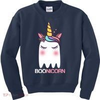 Boonicorn Halloween Unicorn Ghost Kids Sweatshirt thumb 0