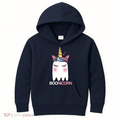 Boonicorn Halloween Unicorn Ghost Kids Hoodie