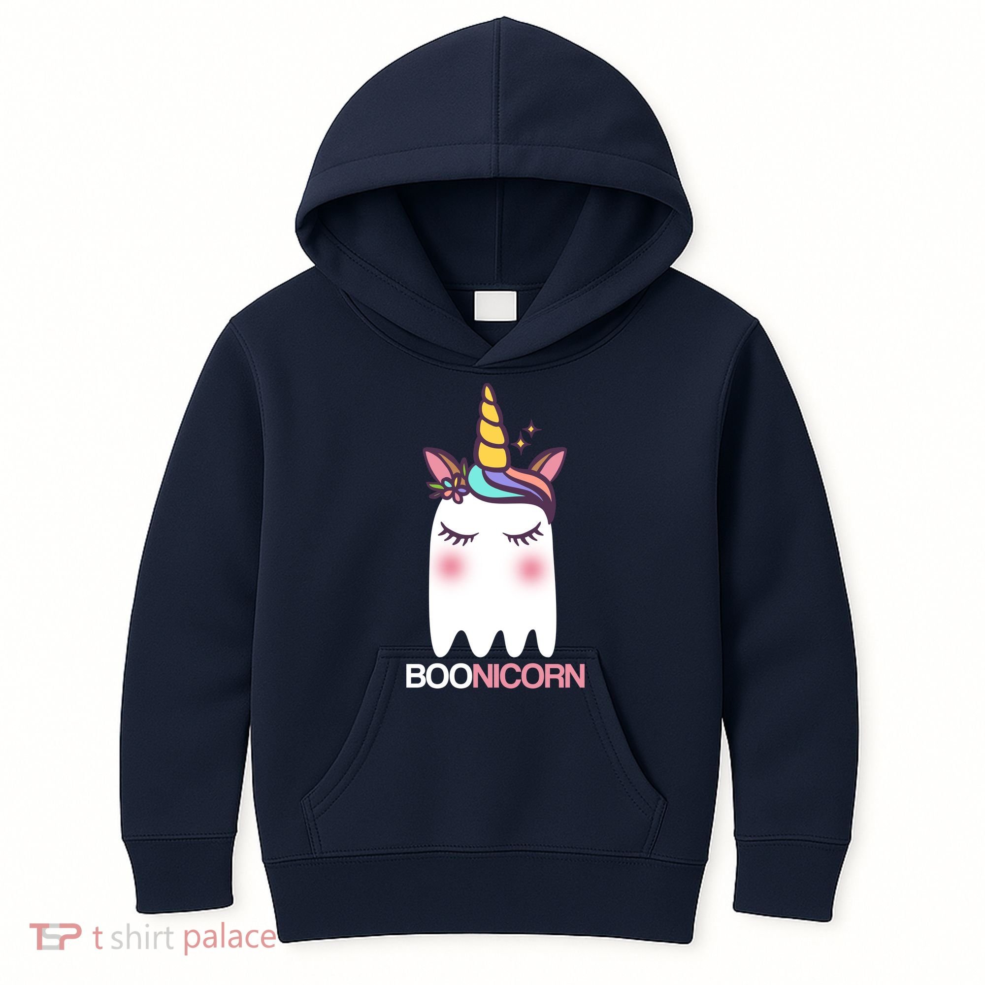 Boonicorn Halloween Unicorn Ghost Kids Hoodie
