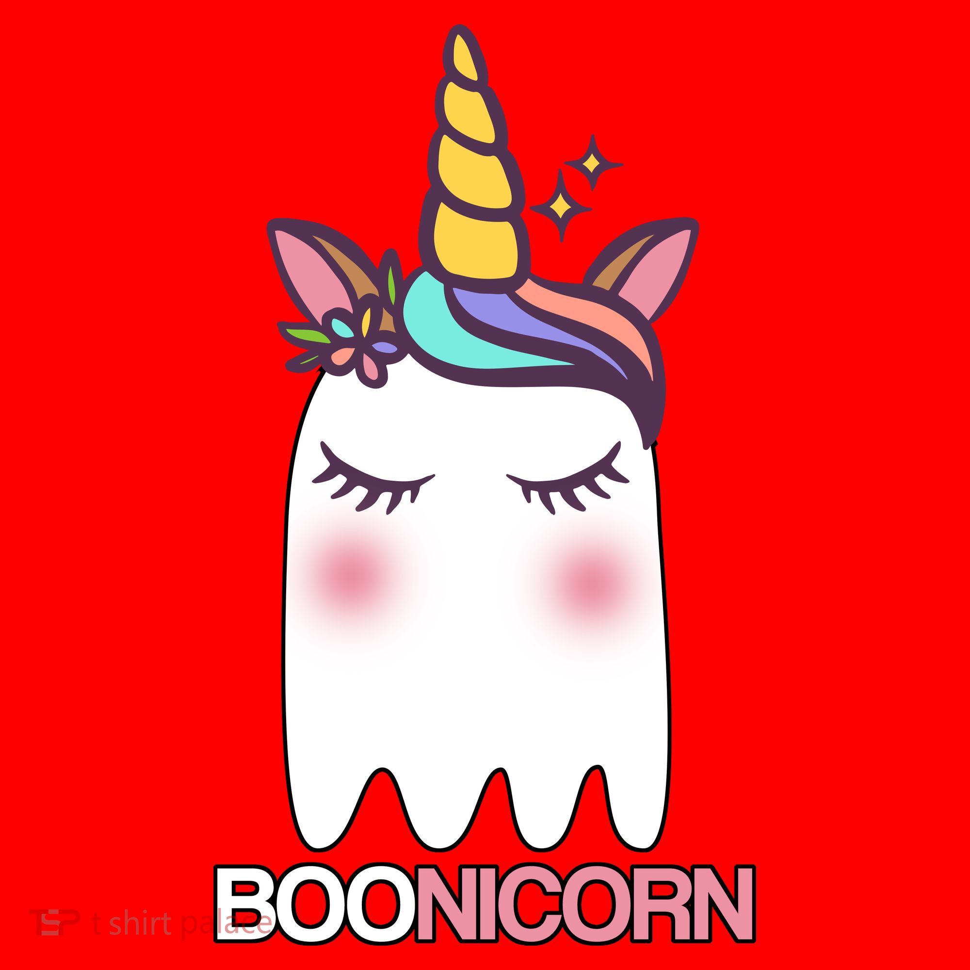 Boonicorn Halloween Unicorn Ghost Santa Hat