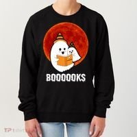 Boooooks Funny Cute Halloween Book Women's Sweatshirt thumb 0