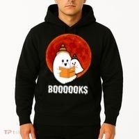 Boooooks Funny Cute Halloween Book Hoodie thumb 2