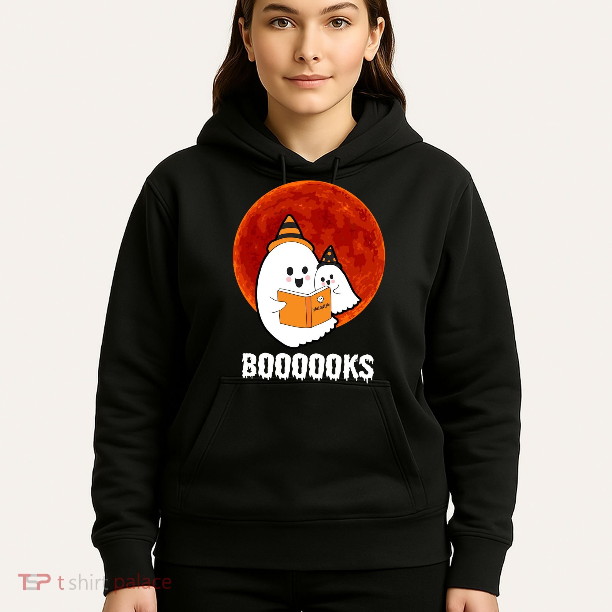 Boooooks Funny Cute Halloween Book Hoodie