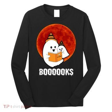 Boooooks Funny Cute Halloween Book Long Sleeve Shirt