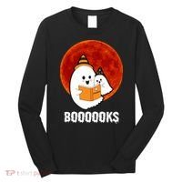 Boooooks Funny Cute Halloween Book Long Sleeve Shirt thumb 0