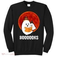 Boooooks Funny Cute Halloween Book Sweatshirt thumb 0