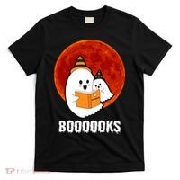 Boooooks Funny Cute Halloween Book T-Shirt thumb 0