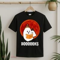 Boooooks Funny Cute Halloween Book T-Shirt thumb 2