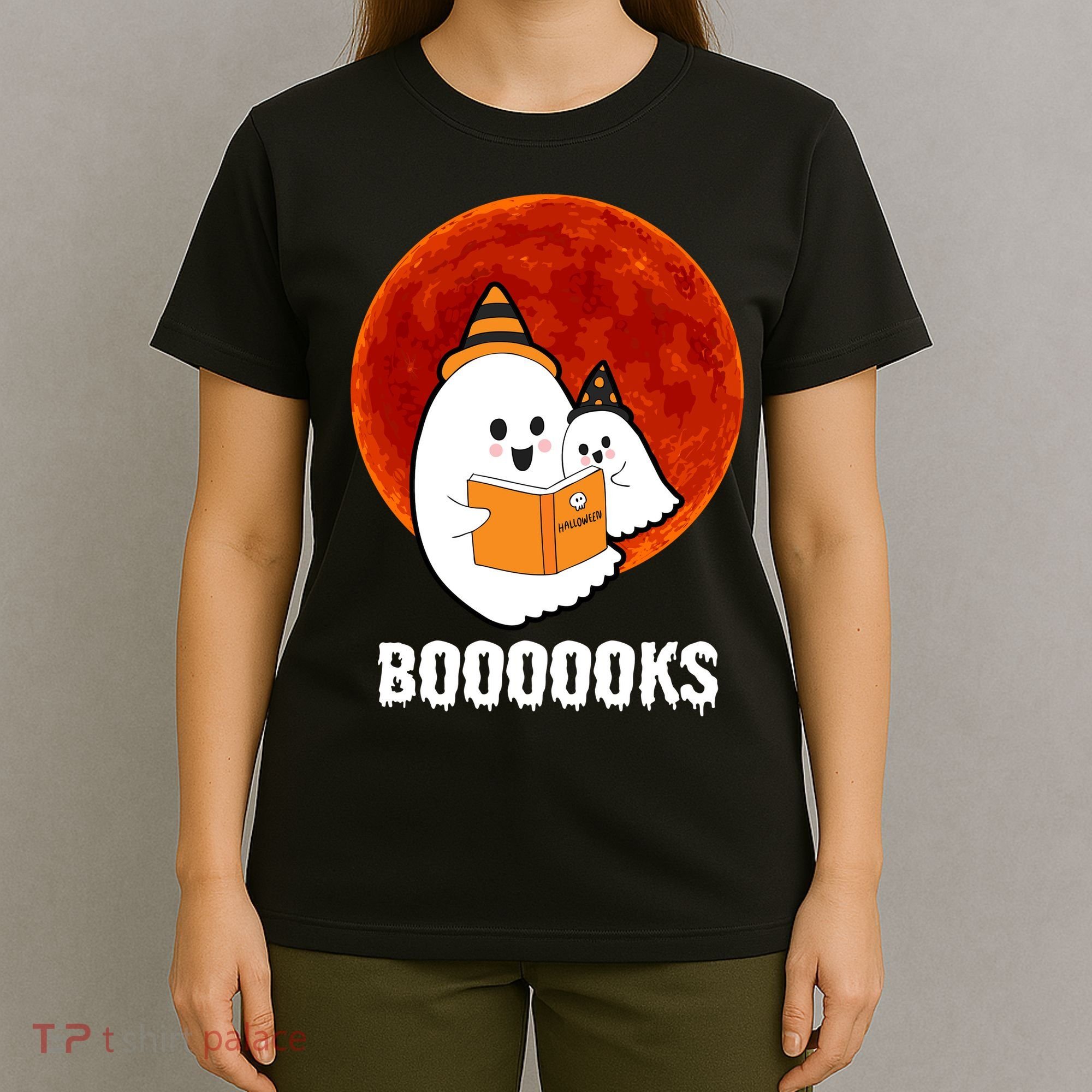 Boooooks Funny Cute Halloween Book T-Shirt