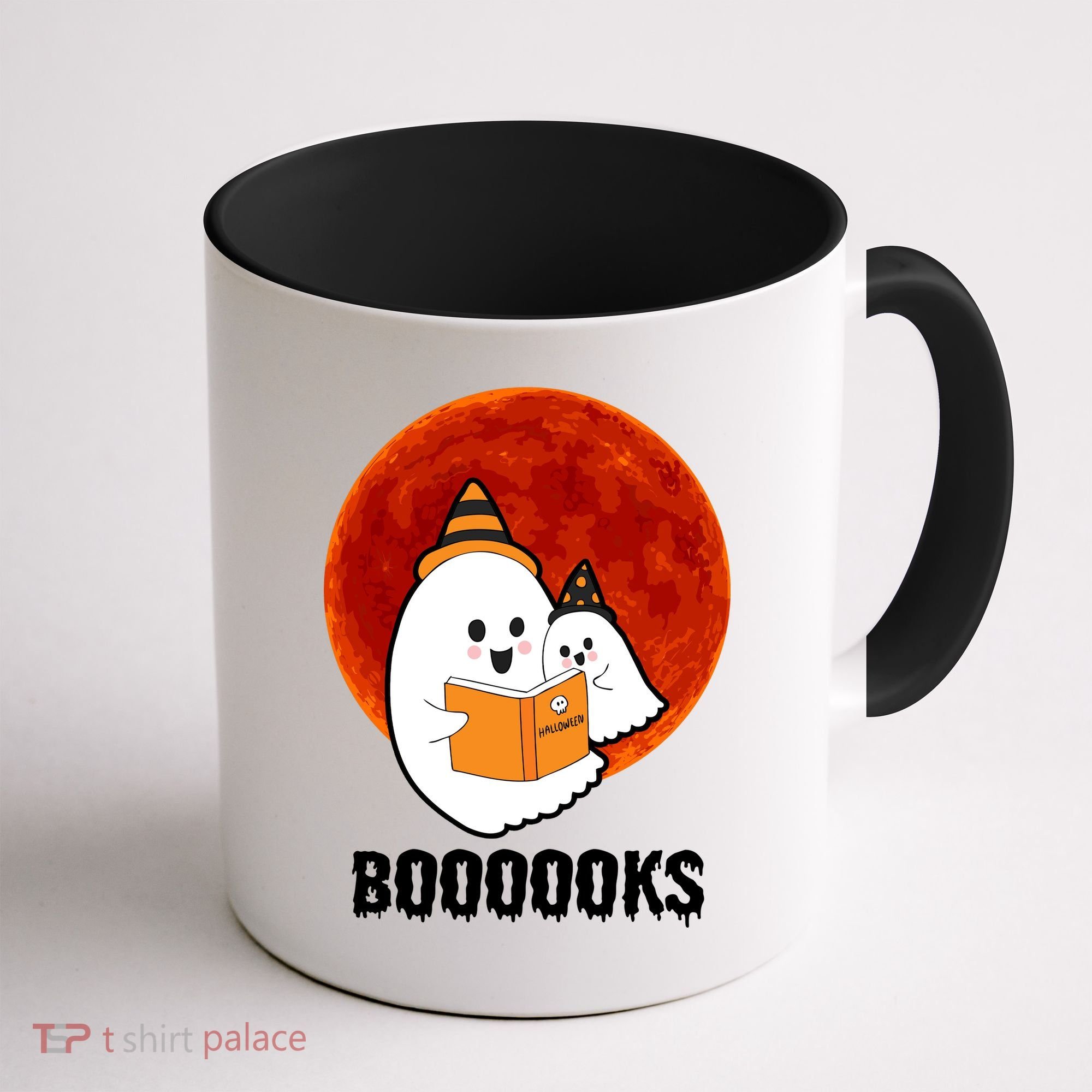 Boooooks Funny Cute Halloween Book Coffee Mug
