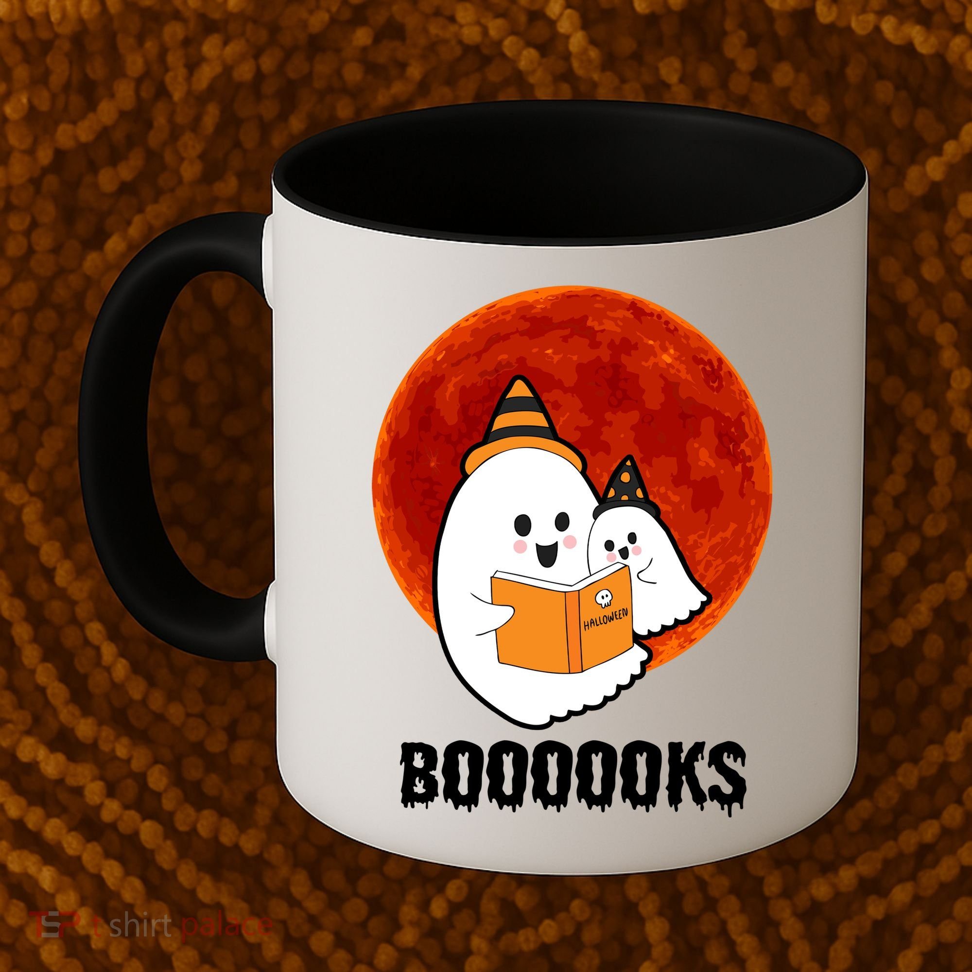 Boooooks Funny Cute Halloween Book Coffee Mug