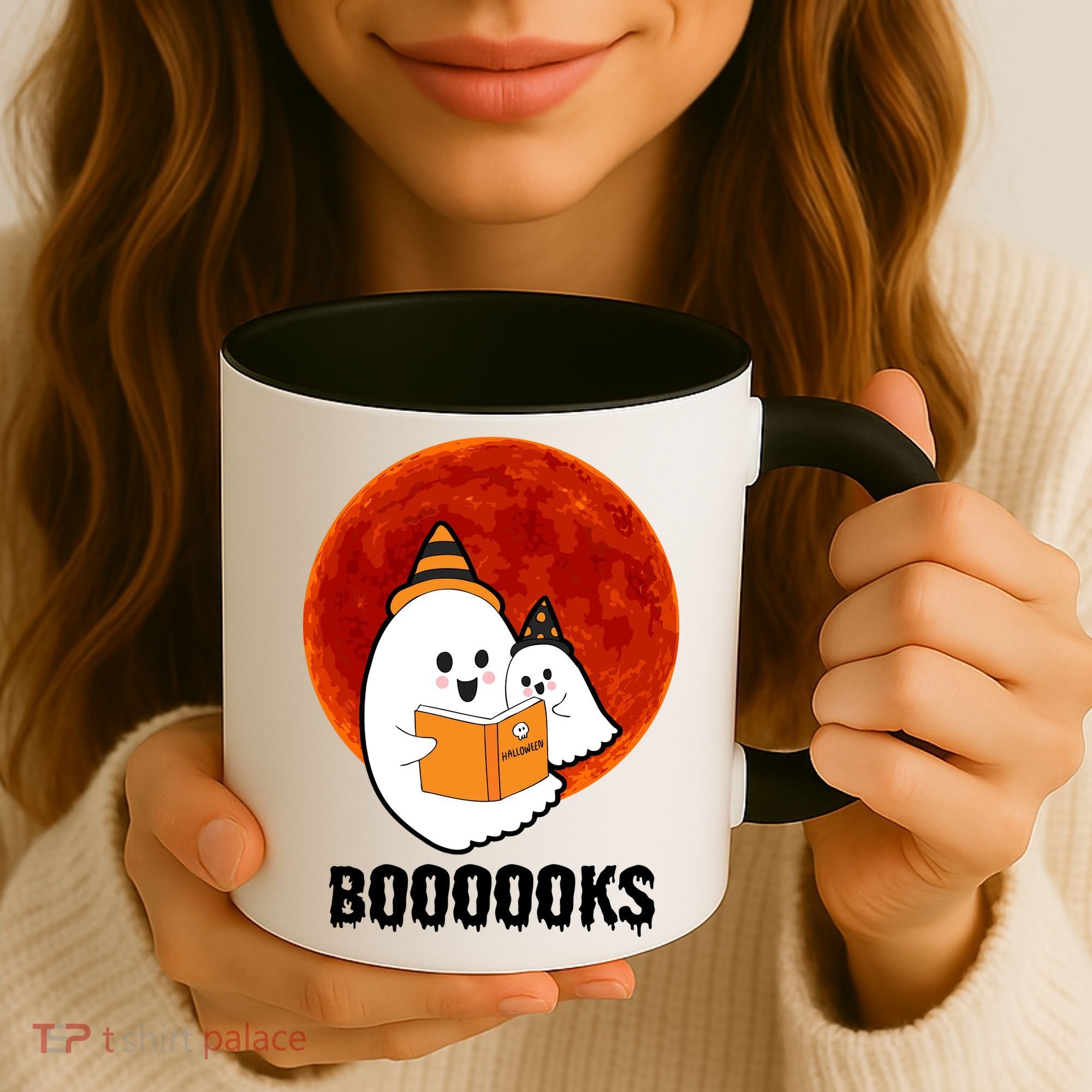Boooooks Funny Cute Halloween Book Coffee Mug