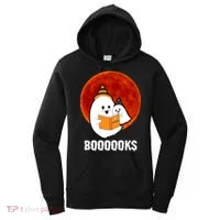 Boooooks Funny Cute Halloween Book Women's Hoodie thumb 0