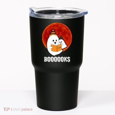Boooooks Funny Cute Halloween Book Tumbler