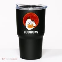 Boooooks Funny Cute Halloween Book Tumbler thumb 0