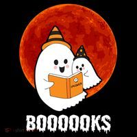 Boooooks Funny Cute Halloween Book Ornament thumb 1