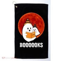 Boooooks Funny Cute Halloween Book Golf Towel thumb 0