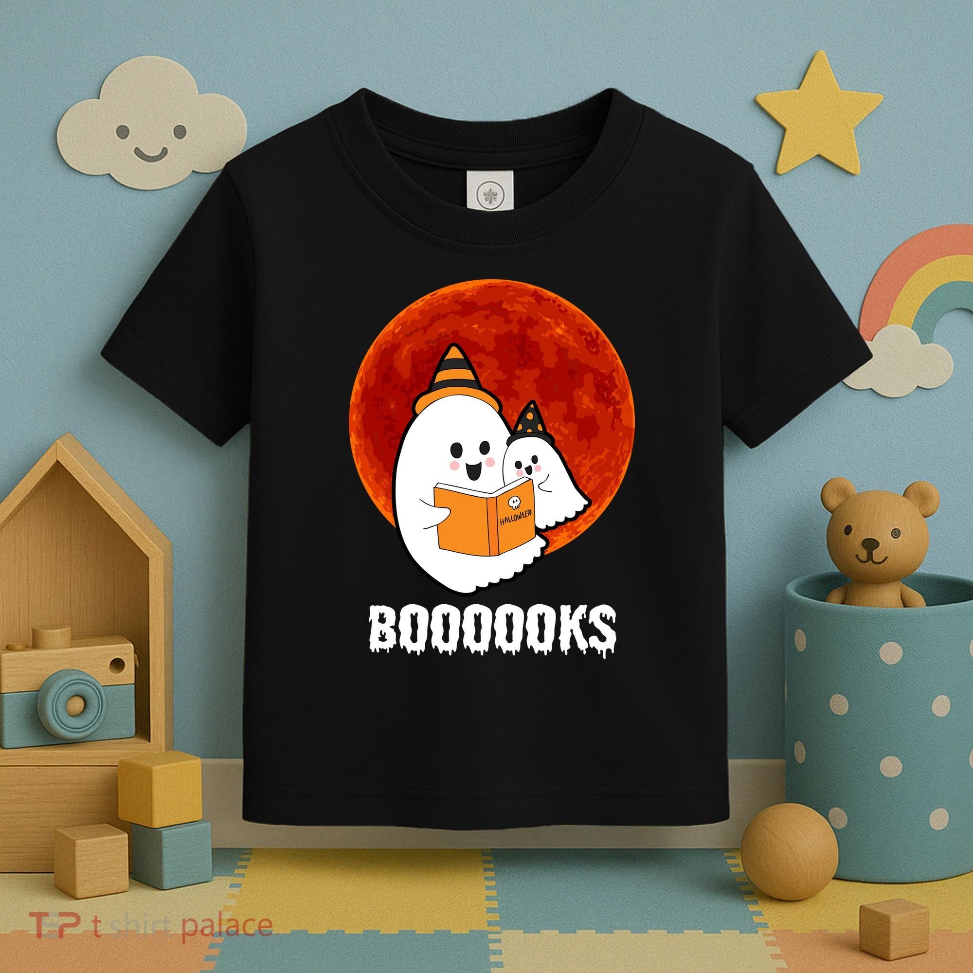Boooooks Funny Cute Halloween Book Toddler T-Shirt