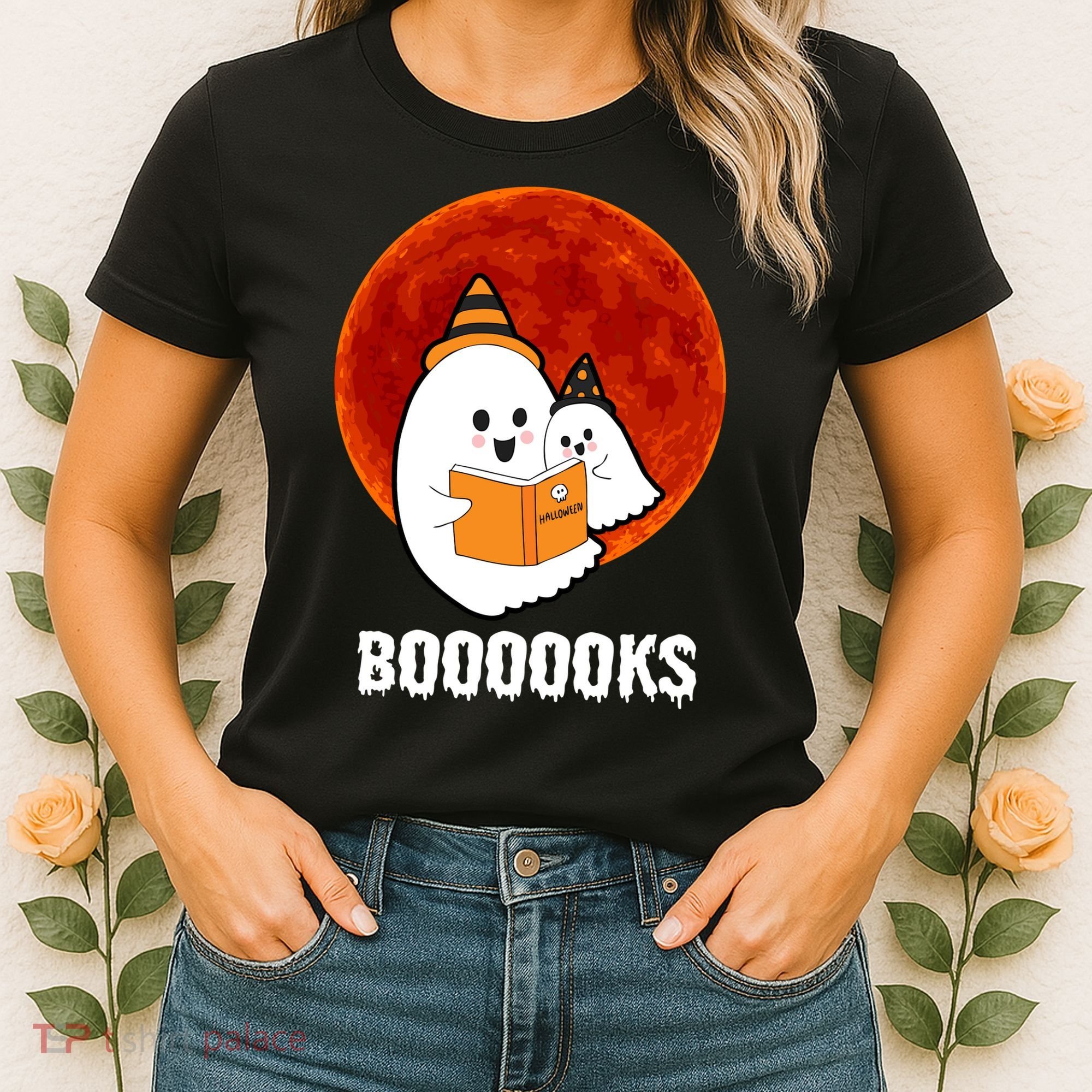 Boooooks Funny Cute Halloween Book Women's T-Shirt