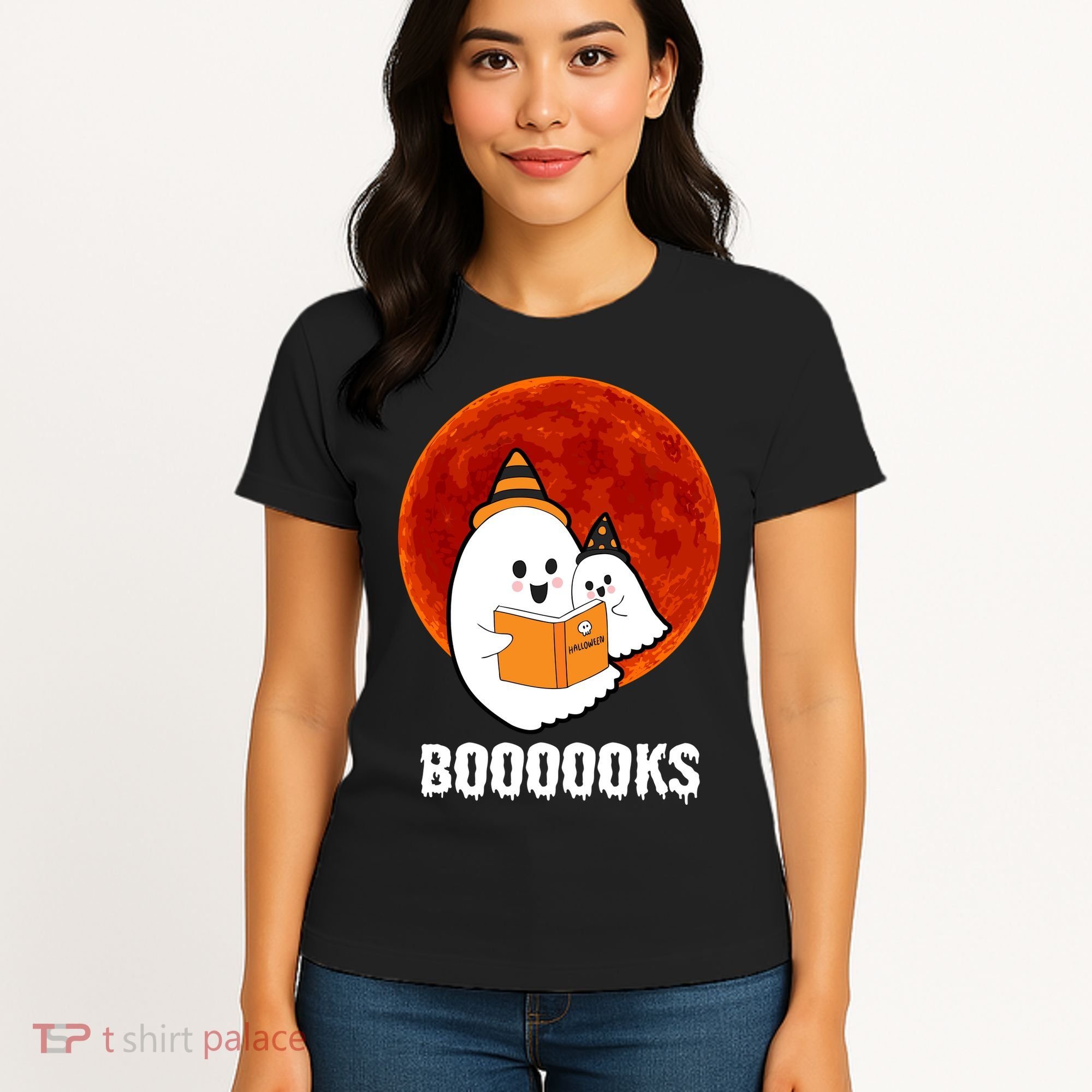 Boooooks Funny Cute Halloween Book Women's T-Shirt