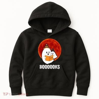 Boooooks Funny Cute Halloween Book Kids Hoodie