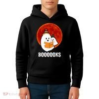 Boooooks Funny Cute Halloween Book Kids Hoodie thumb 4