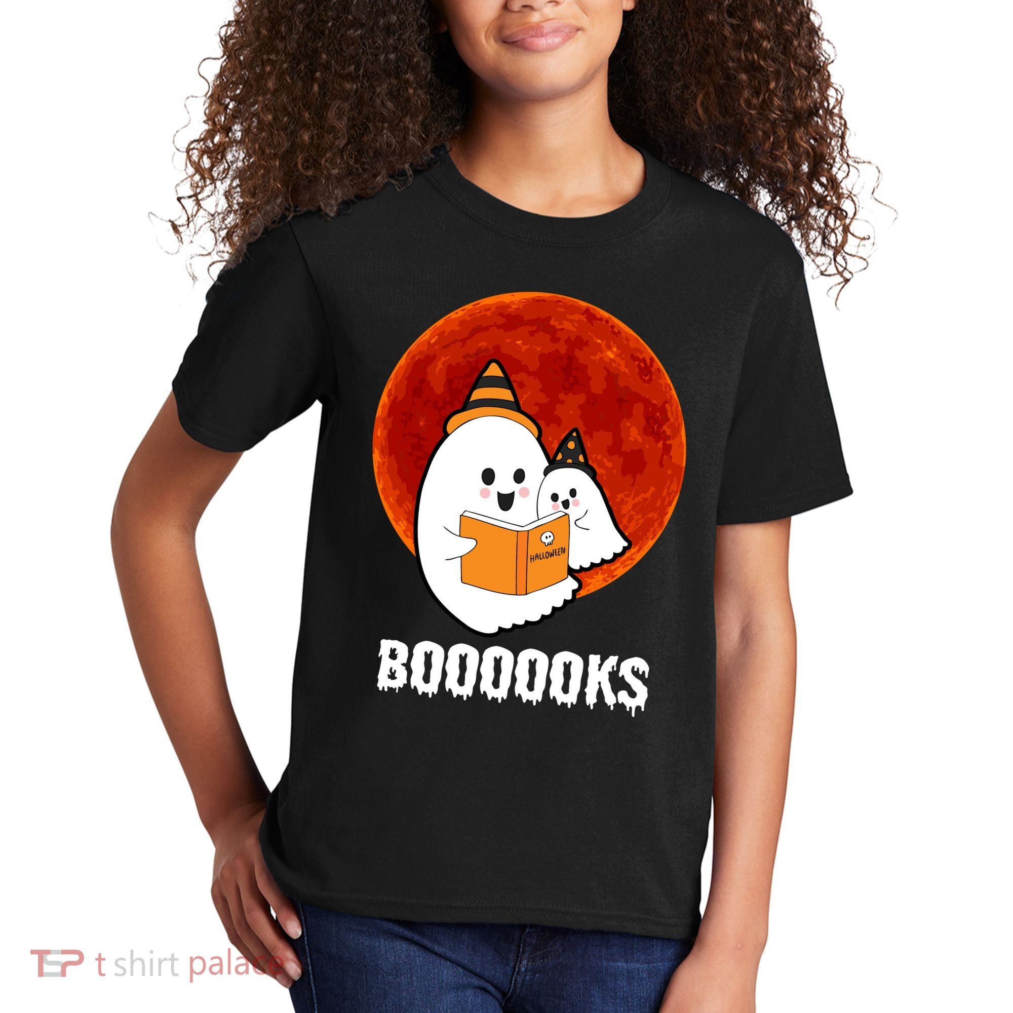Boooooks Funny Cute Halloween Book Kids T-Shirt